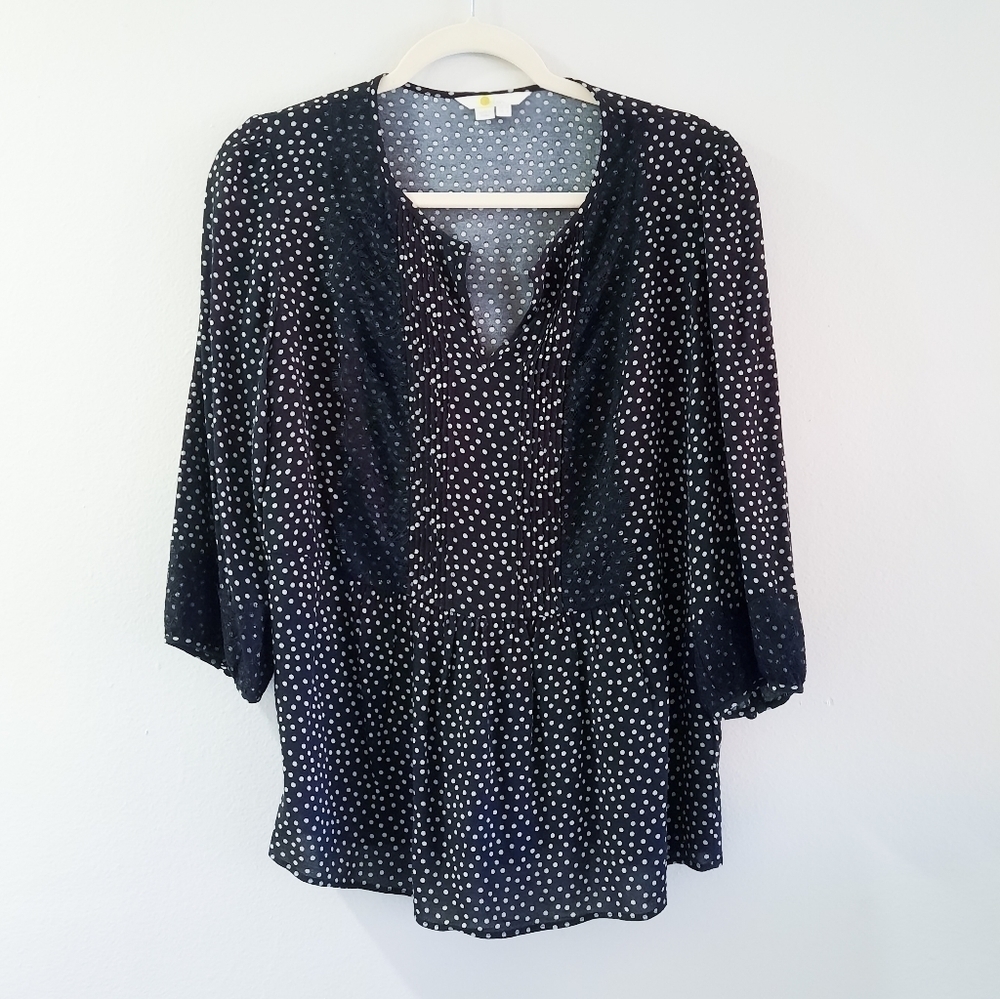 Boden B&W Polkadot Blouse 6